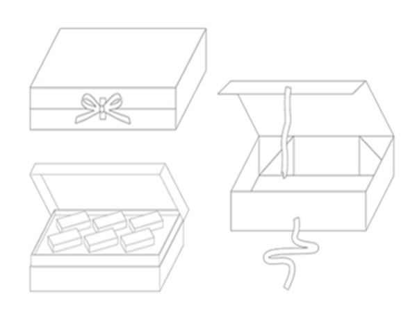 Cajas con tapa abatible