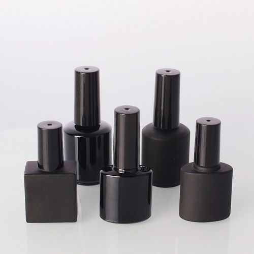Envases en color negro para esmalte en gel