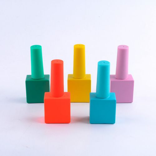 Frascos cuadrados de vidrio para esmalte de uñas 10ml