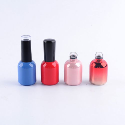 Frasco de vidrio cromado para esmalte de uñas