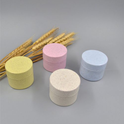 Tarro de plástico de residuos ecológicos de trigo, para crema de 10 g.