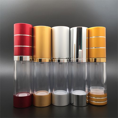 Envases airless con tapas metalizadas 15ml 30ml 50ml